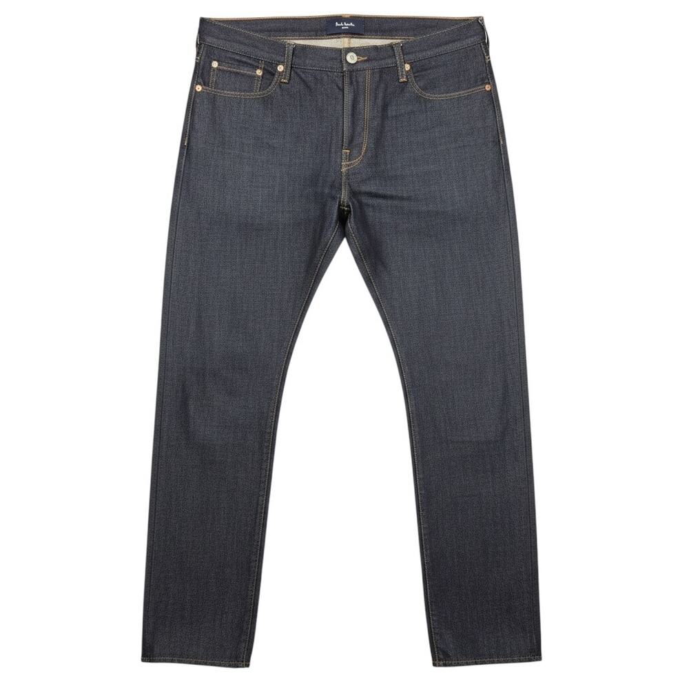 Paul Smith Jeans W36 Blue Dark Denim Slim Straight Selvedge Raw Indigo Casual